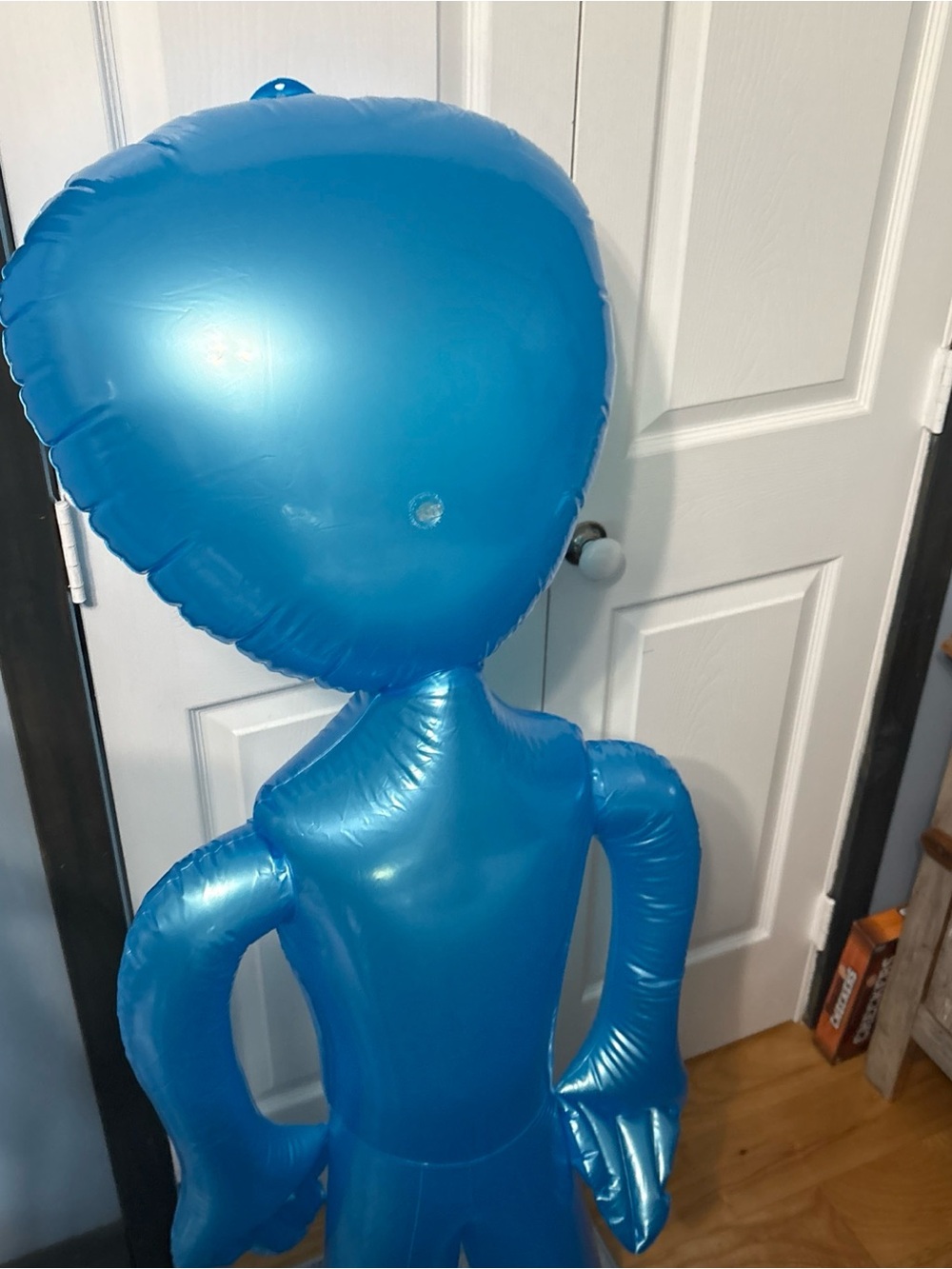 Blue Inflatable Alien Figure - Picture 3 of 4